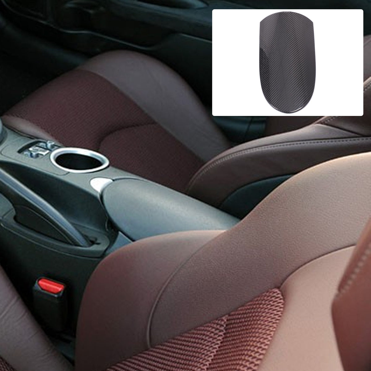 Real Carbon Fiber Center Console Armrest Box Cover For Nissan 370Z Z34 2009-2020 9