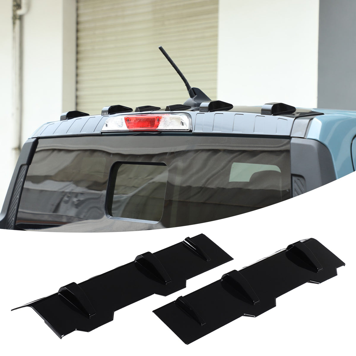 Glossy Piano Black ABS Rear Roof Spoiler Trim For Ford Maverick 2022+ US 7