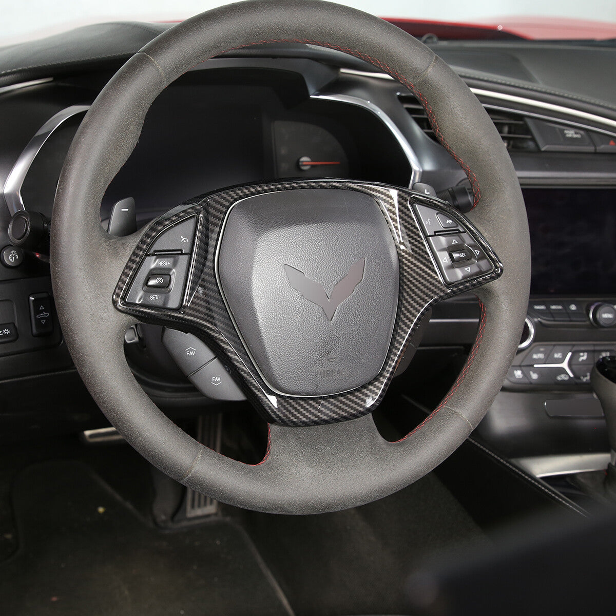 ABS Carbon Fiber Interior Center Console Panel Trim Set For Corvette C7 2014-19 - Variants 1-5 14