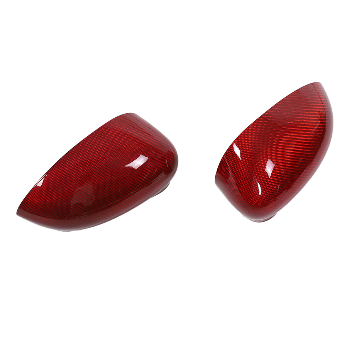 Red Carbon Fiber Exterior Side Rear Mirror Trim For Fiat 500 Abarth 595 2010+ US 21
