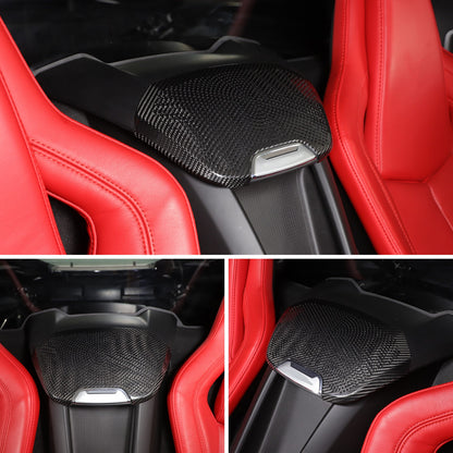 Real Carbon Fiber Rear Seat Single Speaker Grill Trim For Corvette C8 1LT 2020+ 4