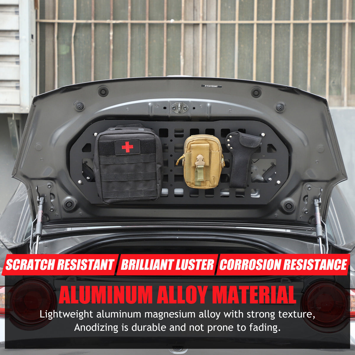 Tailgate Storage Panel Molle Panel Steel Cargo Shelf For Mazda MX-5 Miata 16-25 3