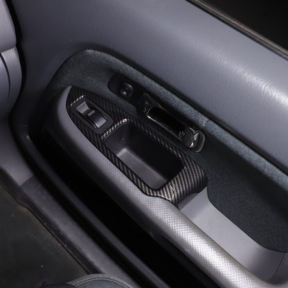 ABS Carbon Fiber Window Lift Switch Button Trim Frame For Honda Pilot 2003-2008 5