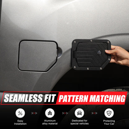 Car Gas Tank Fuel Cap Gate Tank Lock Door Locking Cover For Nissan Titan 16-23 6
