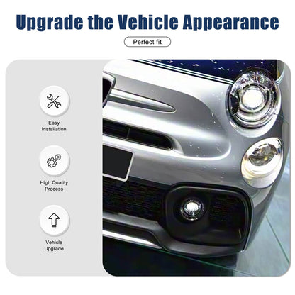 Real Carbon Fiber Front Fog Light Cover Trim For Fiat 500 Abarth 312 2017+ 14