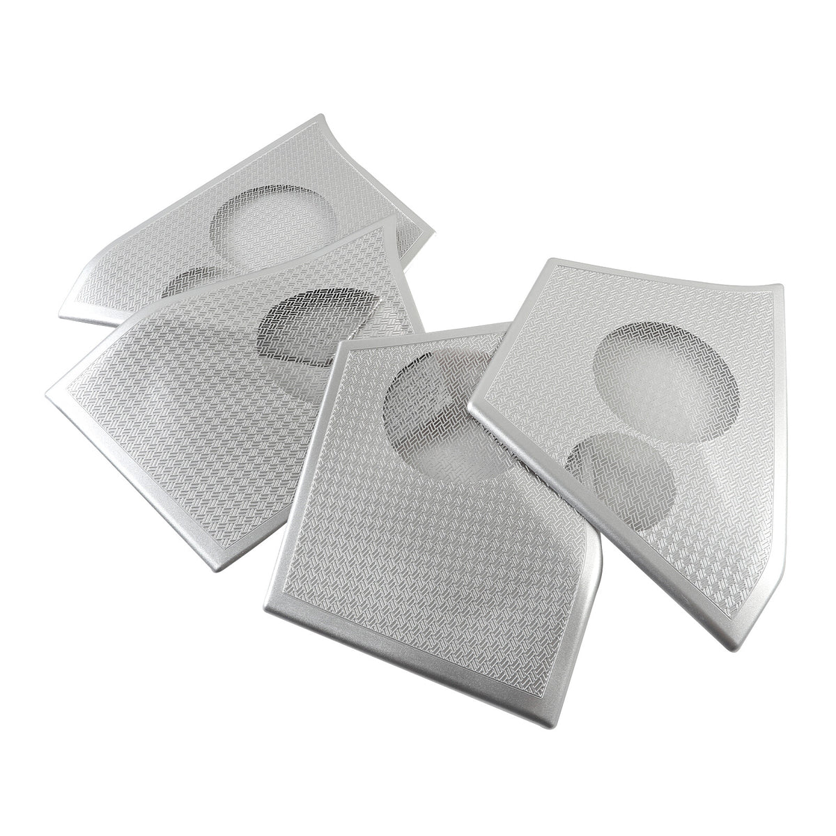 Silver Steel Front& Rear Door & Audio Speaker Tweeter Mesh Cover For BMW X1 23+ 11