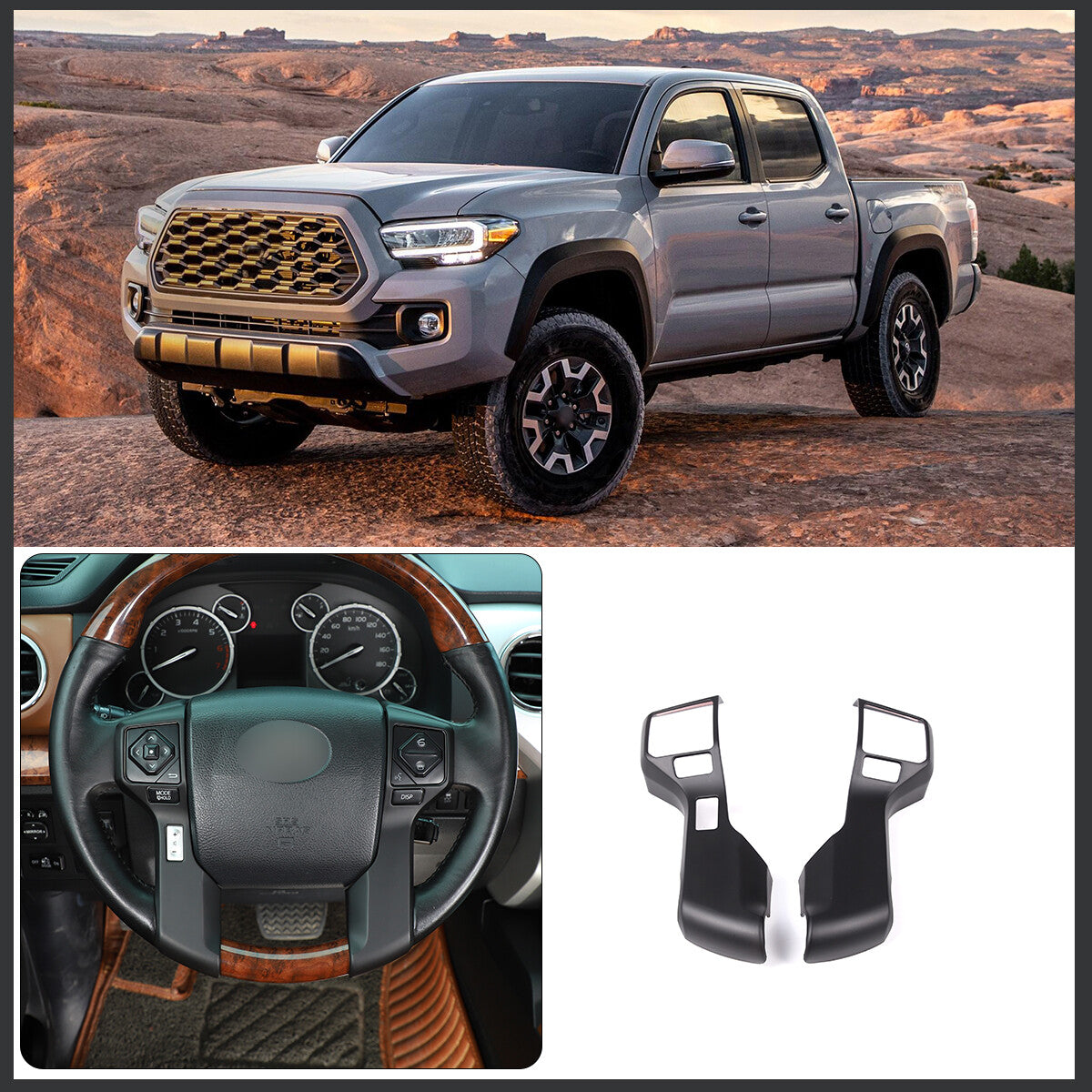 Matte Black Interior Center Console Trim Cover Kit Set For Toyota Tundra 14-21 - Styles 1-5 42
