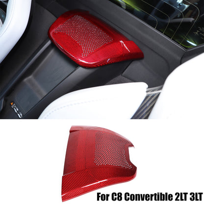 Red Real Carbon Fiber Interior Trim for Corvette C8 20-25 246