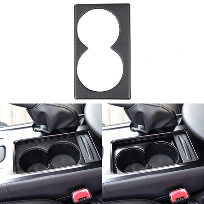 Matte Dry Real Carbon Fiber Center Cup Holder Trim For Nissan GTR R35 08-16 10