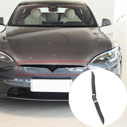 Real Carbon Fiber Front Bumper Grille Cover Molding Trim For Tesla Model S 2023+ 2