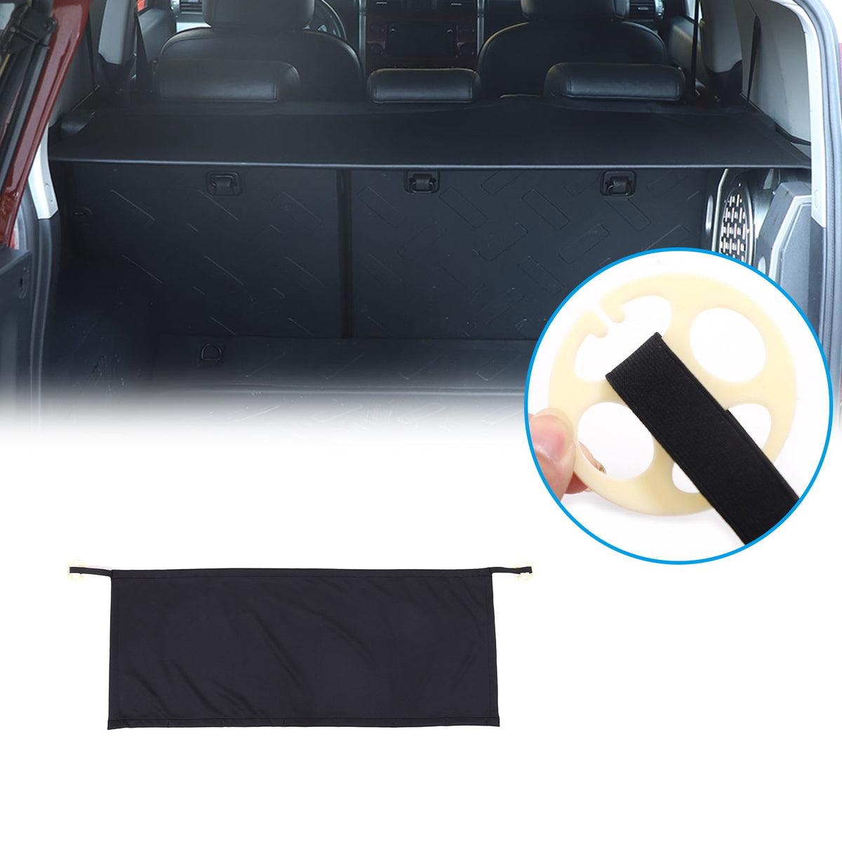 Black Rear Trunk Cargo Cover Sun Shade Sun Visor For Toyota FJ Cruiser 2007-2021 8