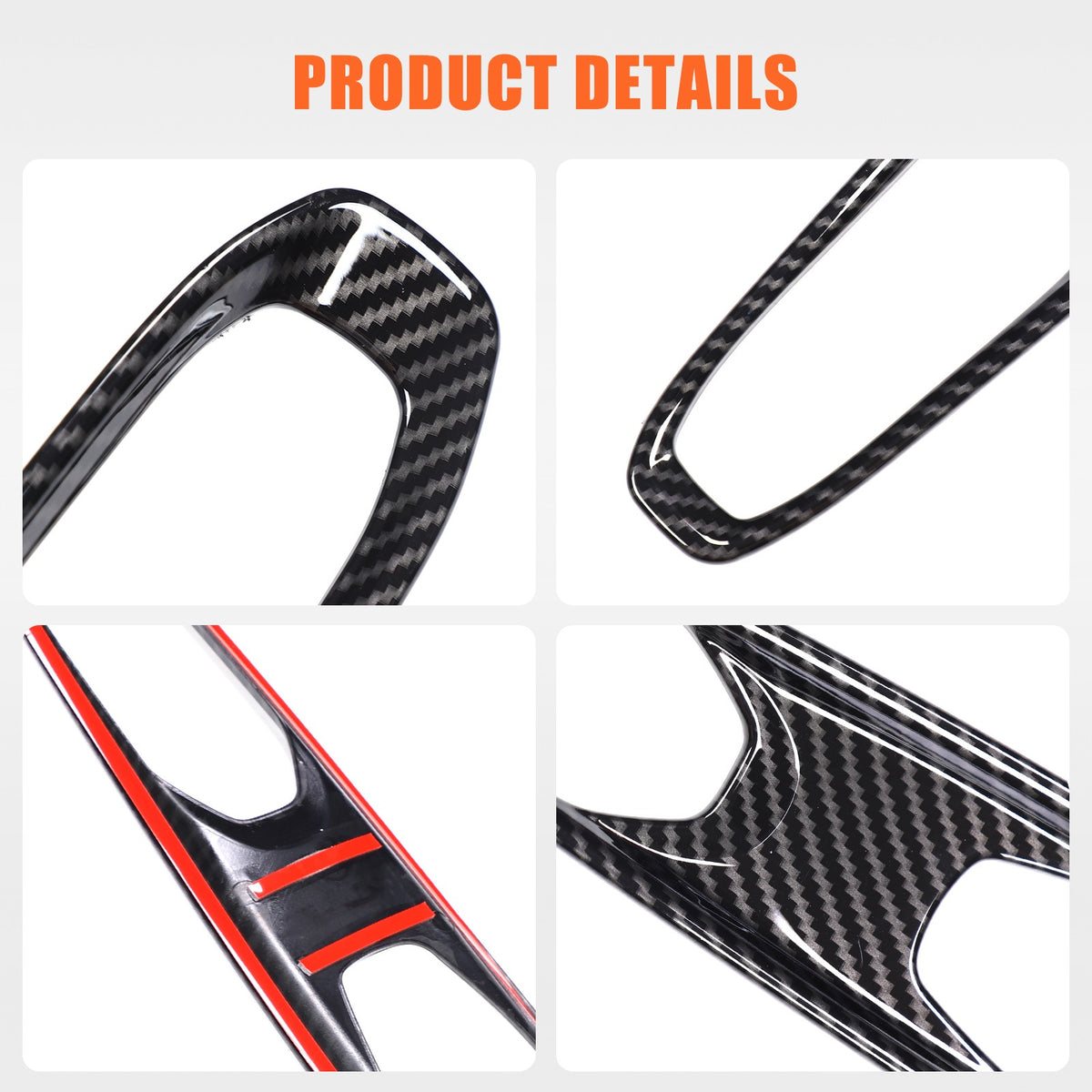 Carbon Fiber ABS Center Console Gear Shift Panel Trim Set For Corvette C8 26+ US 15