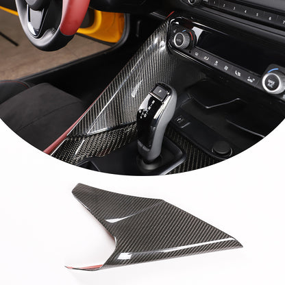 Carbon Fiber Interior Gear Shift Panel Side Trim For Toyota Supra 19-24 9