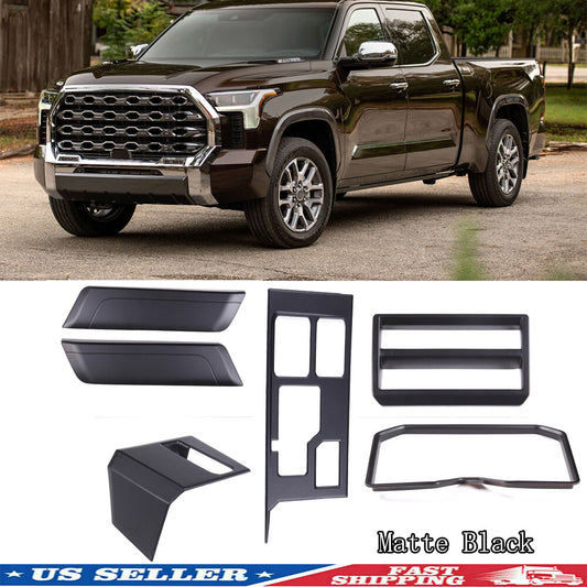 Matte Black Full set Interior Frame Decor Trim Cover for Toyota Tundra 2022-2026 1