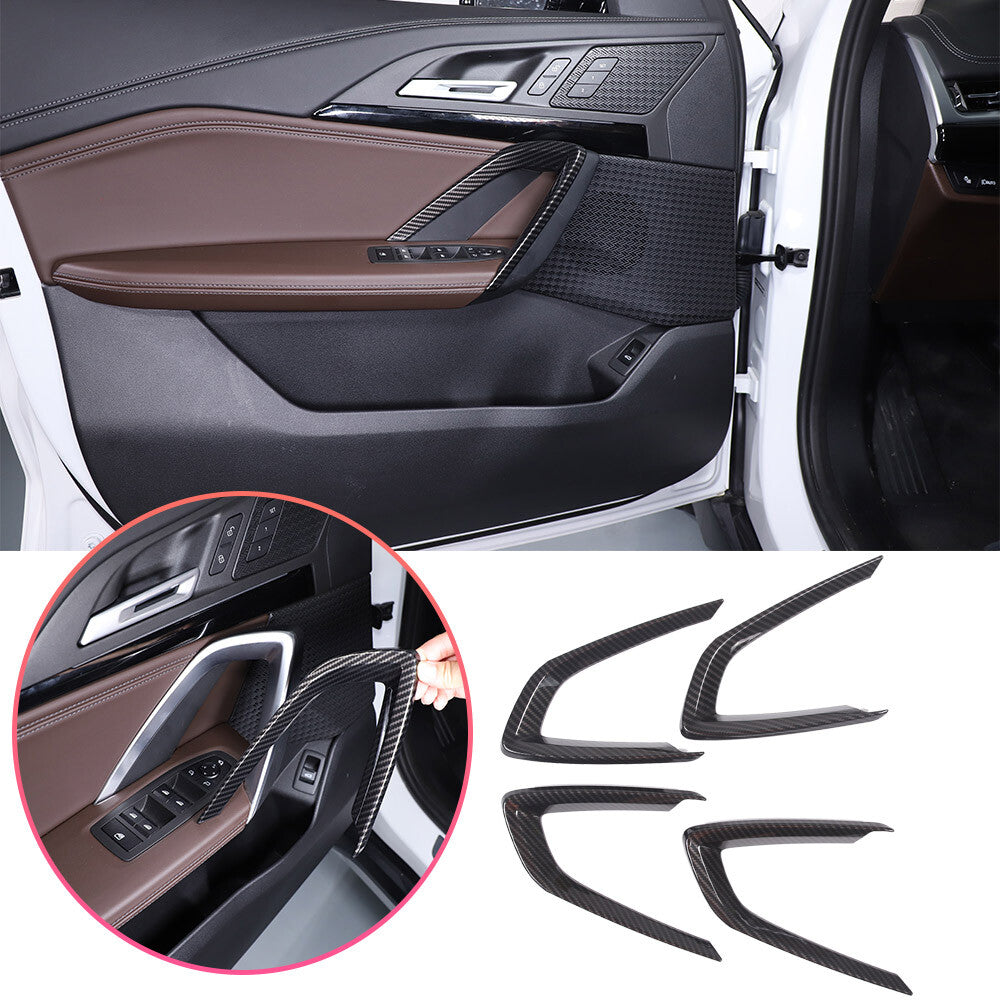 ABS Carbon Fiber Center Console Gear Panel Cover Trim Set for BMW X1 U11 2023+ 8