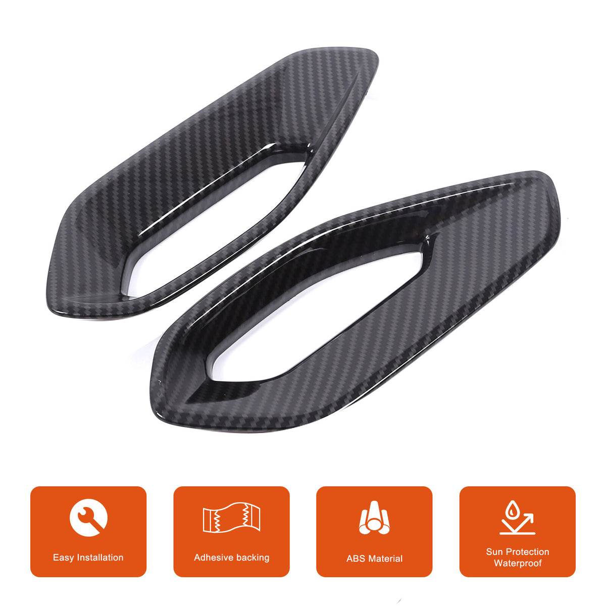 Carbon Fiber ABS Center Console Side Armrest Trim For Nissan Frontier 2022+ 12