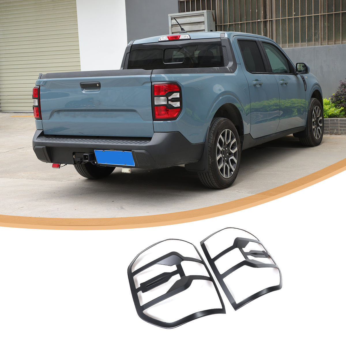 Matte Black Rear Taillight Trim Cover Bezel For Ford Maverick 2022-2024 US 11