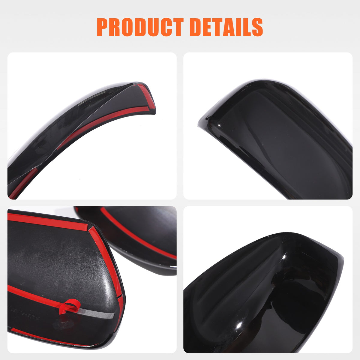 Glossy Black Exterior Door Handle Side Mirror Trim Set For Nissan 370Z Z34 09-20 16