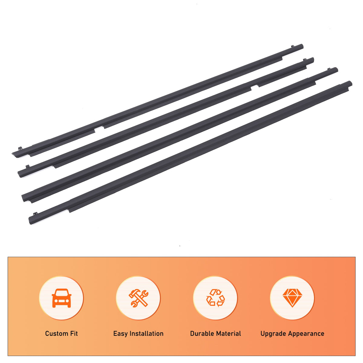 Replacement Rubber Window Outer Seal Strip For Toyota Prado LC150 2010-2020 US 14
