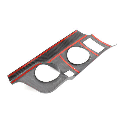 Real Carbon Fiber Center Console Cup Holder Panel Trim for Nissan 400Z 10