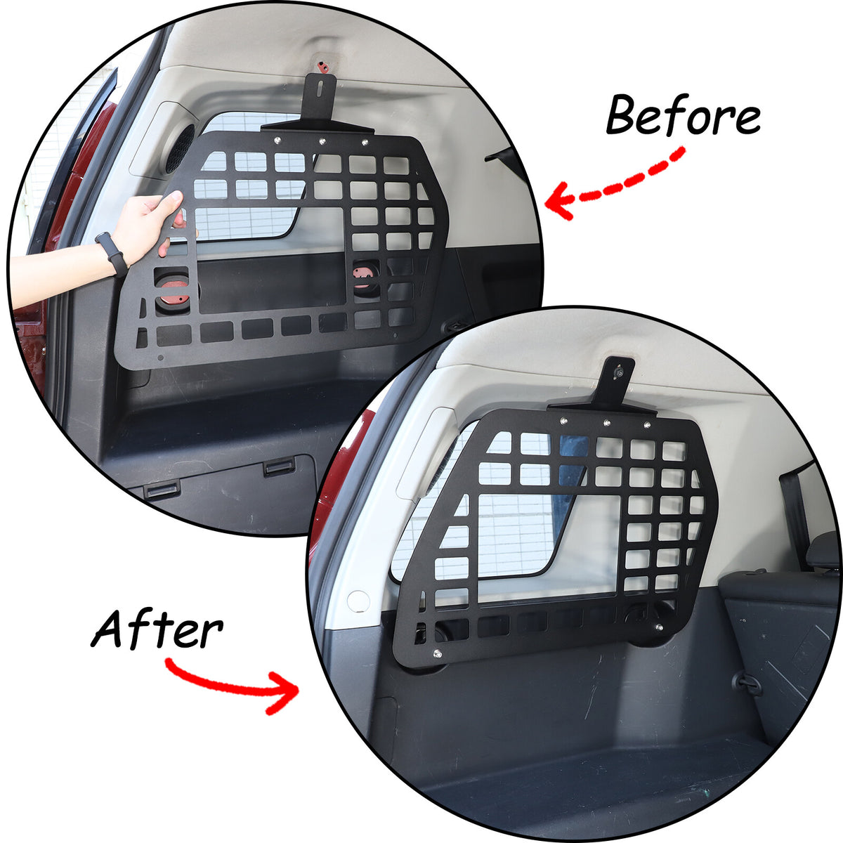 Left Modular Storage Molle Panel Shelf Rear Trunk For Toyota FJ Cruiser 2007-21 12