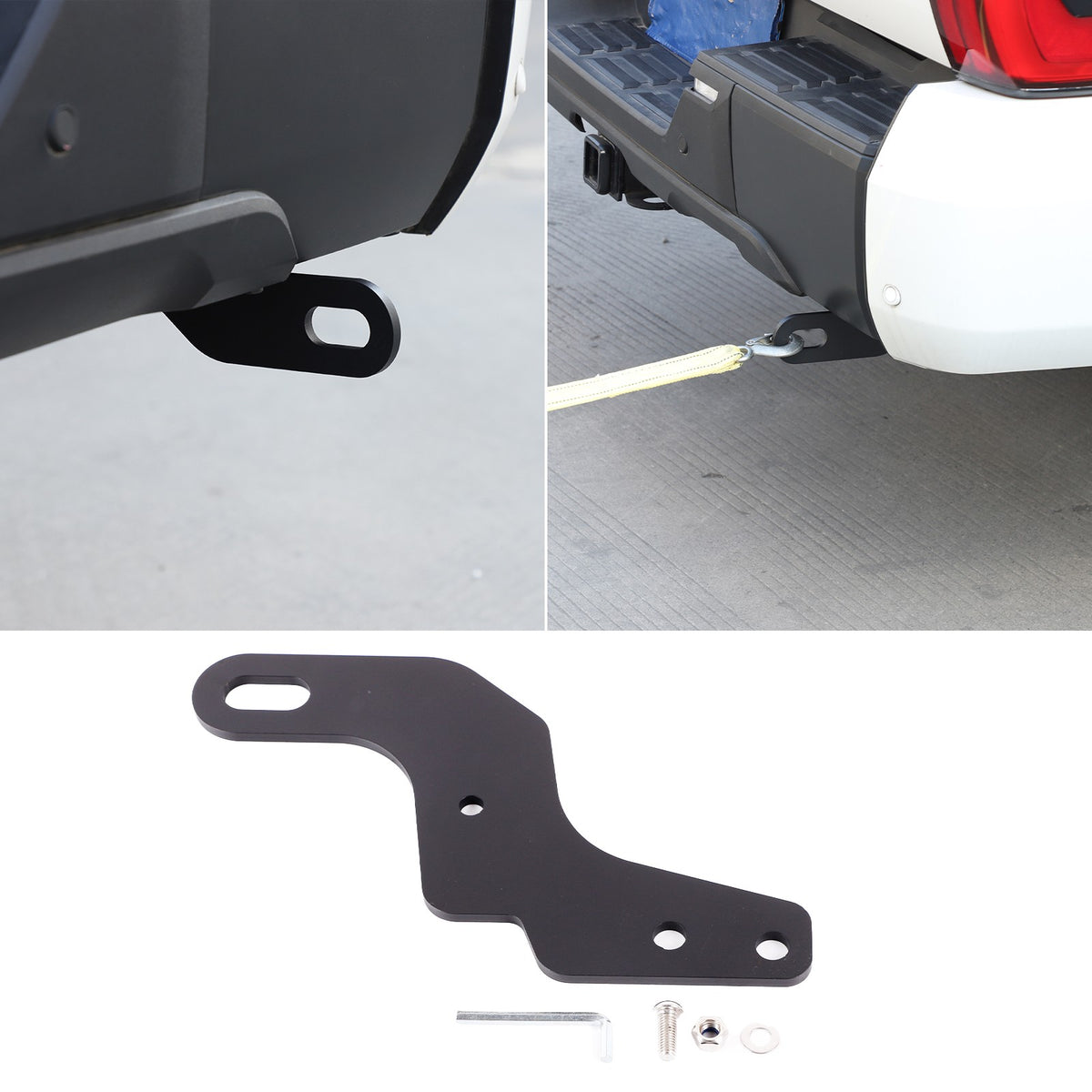 Black Rear Bumper Tow Hook Rescue Recovery Kits For Toyota Tundra 2022+ 2