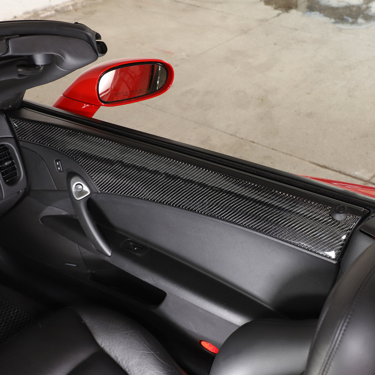 Carbon Fiber Interior Door Upper Panel Trim Sticker For Corvette C6 2005-2013 7