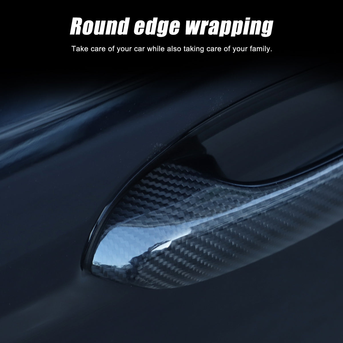 Real Carbon Fiber Outer Door Handle Protector Cover For BMW 5 Series 2022 16