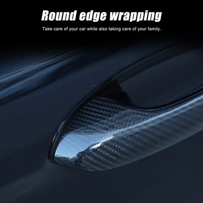 Real Carbon Fiber Outer Door Handle Protector Cover For BMW 5 Series 2022 16