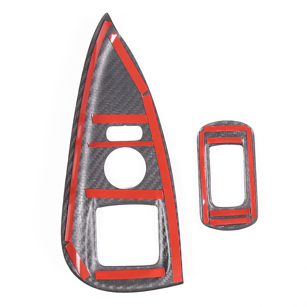 Real Dry Carbon Fiber Door Window Lift Switch Button Trim For Corvette C6 05-13 9