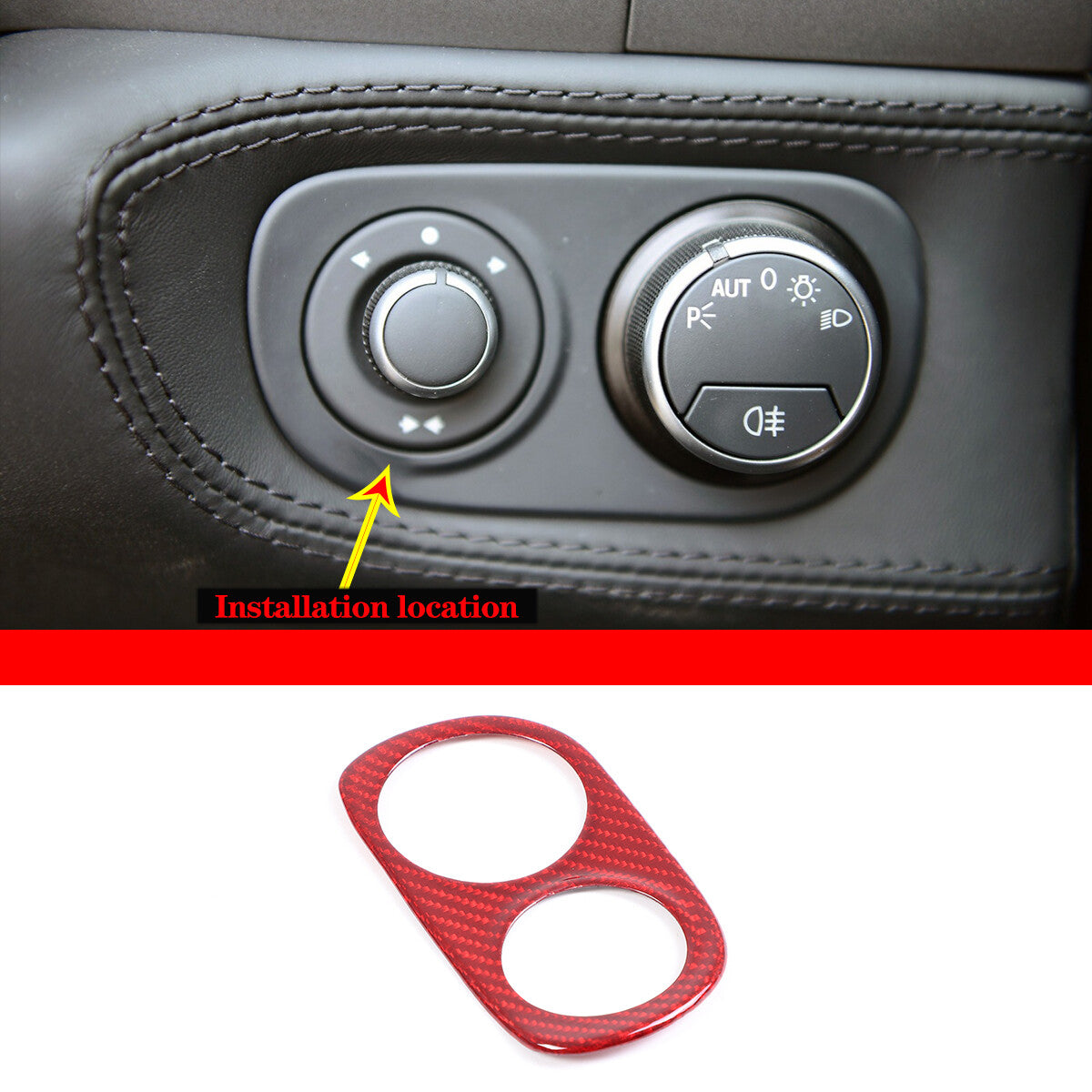 Red Real Carbon Fiber Center Interior Set Cover Trim Kit For Ferrari 458 2011-16 27