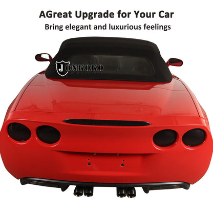 Smoked Black Front Headlight & Rear Tail Light Cover Trim For Corvette C6 05-13 63