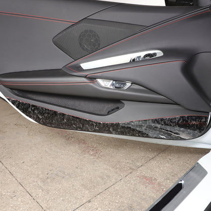 Forged Carbon Fiber Car Door Anti-kick Guard Trim Panel For Corvette C8 2020-26 16