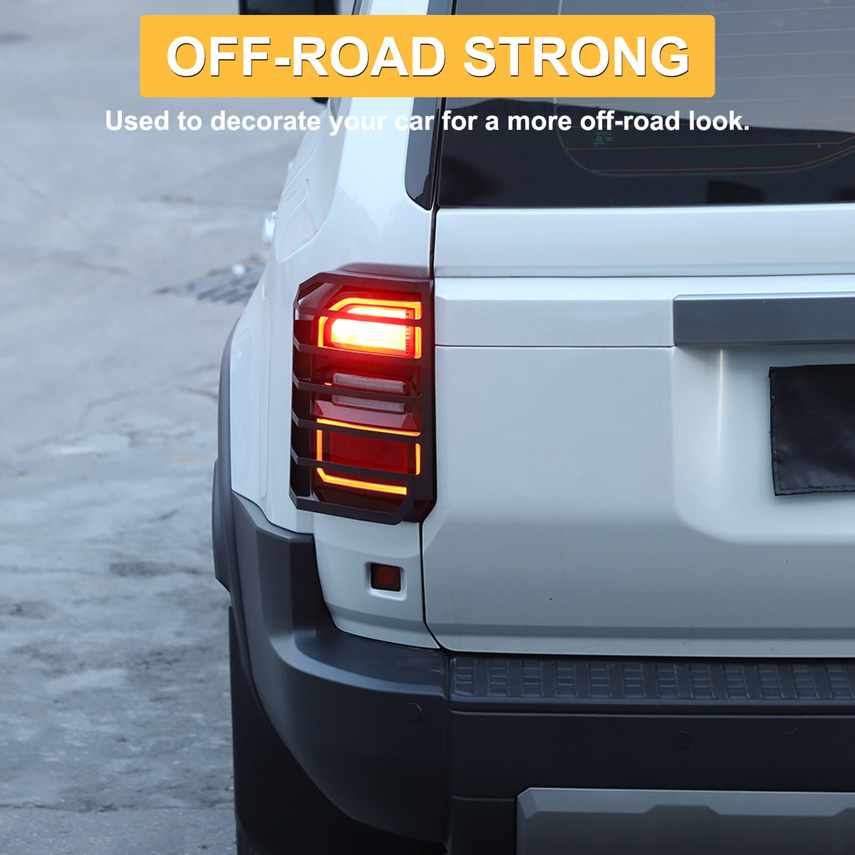 Steel Alloy Rear Tail Light Lamp Cover Trim For Toyota Land Cruiser LC250 24+ 17