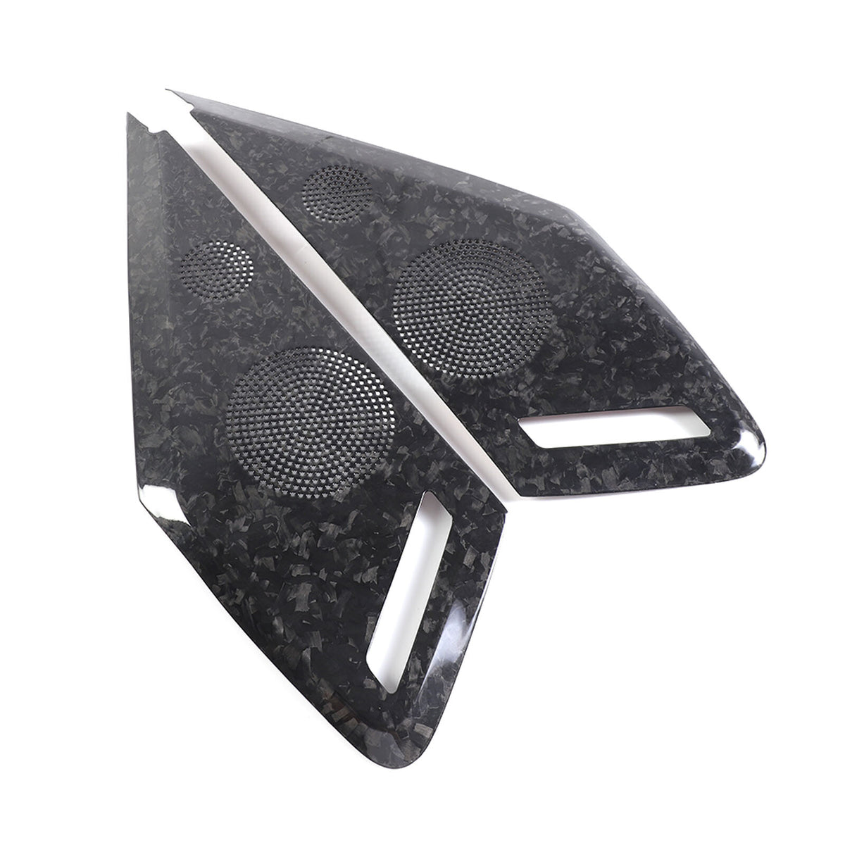 Forged Real Carbon Fiber Door Sound Speaker Cover Trim For 2020-26 C8 Corvette 15