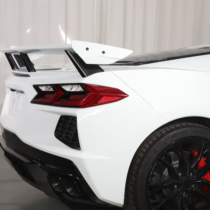 Red Real Carbon Fiber Rear Tail Light Side Trim For Corvette C8 2020+ 16