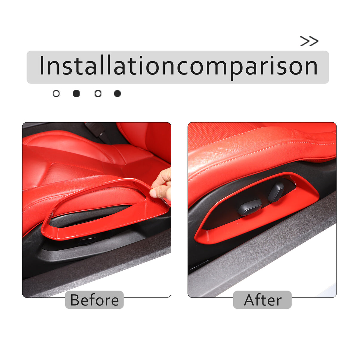 Red Full Interior Set Dash Panel Decor Cover Trim Kit For Corvette C8 2020-25 - Variants 16-20 47