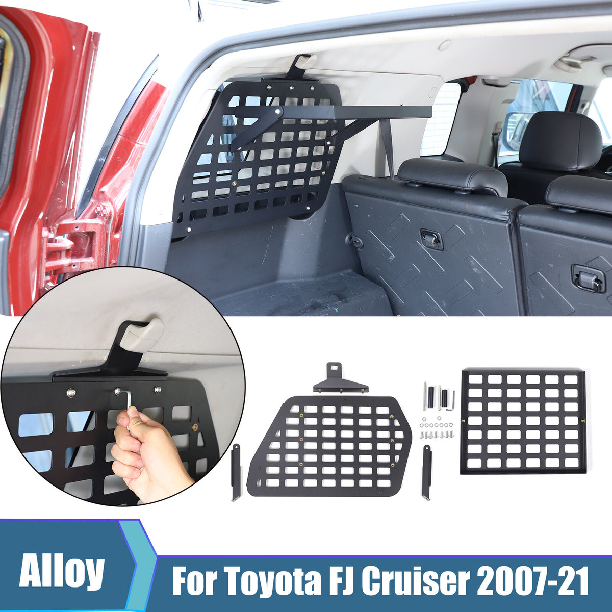 Trunk Left Side Window Cargo Molle Panels For Toyota FJ Cruiser 2007-21 1
