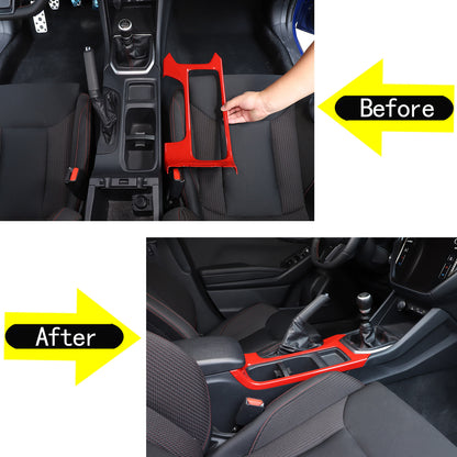 Red ABS Center Console Gear Shift Cup Holder Trim for Subaru WRX VB MT 2022-24 16