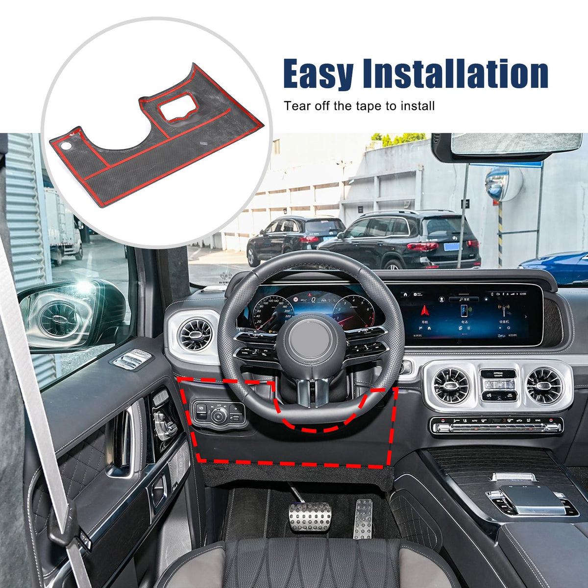 Real Carbon Fiber Headlight Switch Panel Trim For Benz G-Class W465 G500 2025 US 15