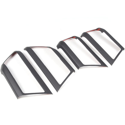 Matte Real Carbon Fiber Interior Door Handle Cover Trim For LR Defender 110 20+ 11