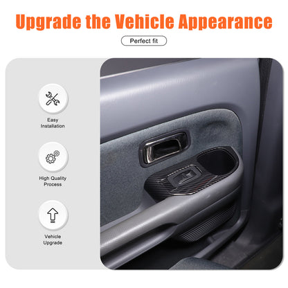ABS Carbon Fiber Window Lift Switch Button Trim Frame For Honda Pilot 2003-2008 13