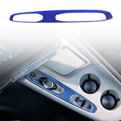 Blue Real Carbon Fiber Gear Shift Indicator Trim For Corvette C8 2026+ 14