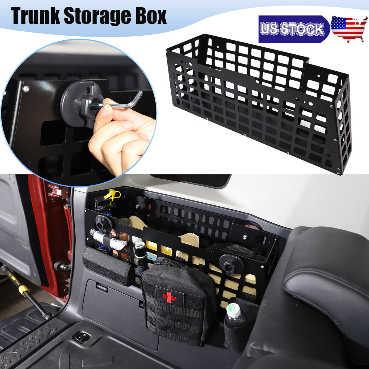 Rear Trunk Cargo Luggage Storage Box Organizer For Toyota FJ Cruiser 2007-21 1