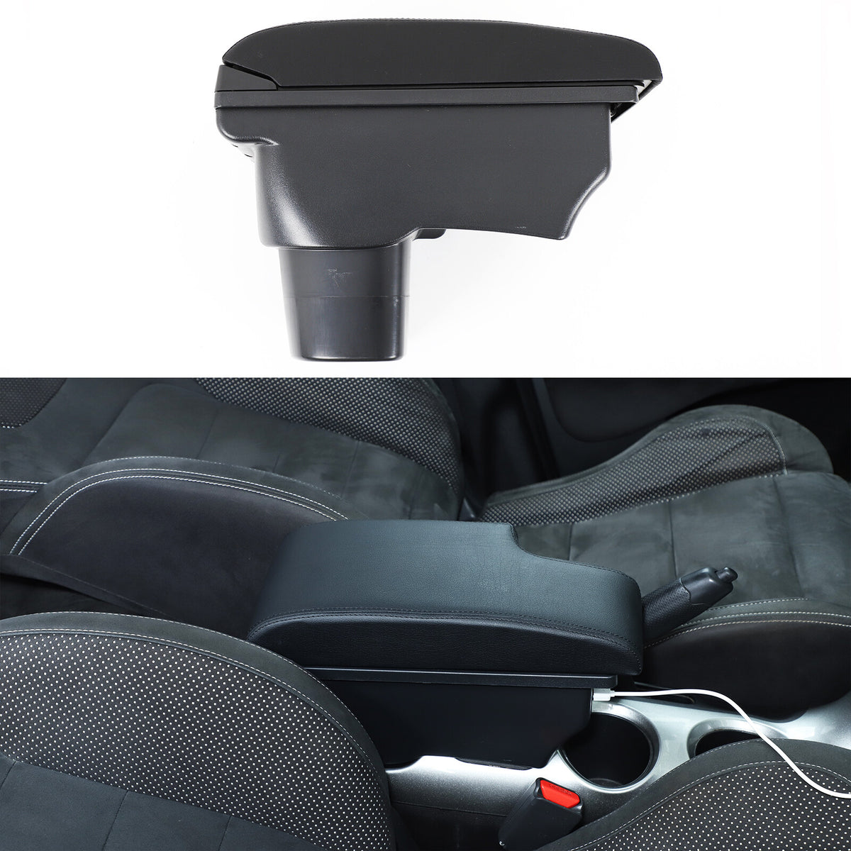 Center Console Armrest Storage Box Black Central Container For Nissan Juke 10-19 2