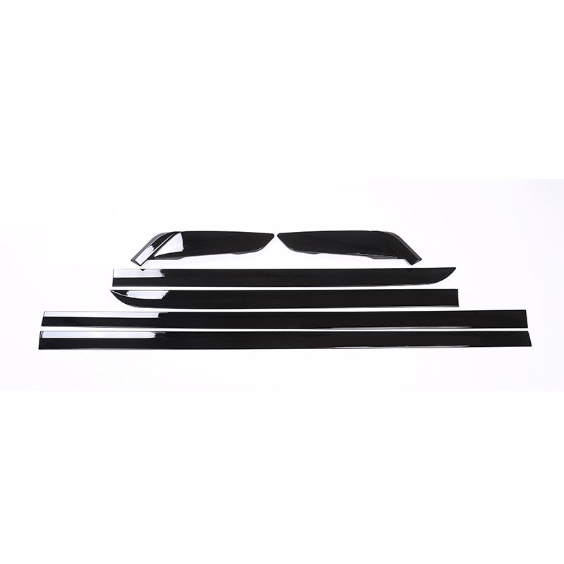 Glossy Black Door Body Side Molding Cover Trim For BMW 5 Series 2018-22 2