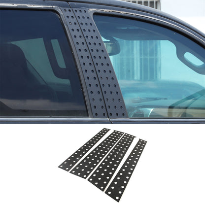 Black Aluminum Alloy Window Center Pillar Trim Panel For Toyota Tundra 2007-21 3
