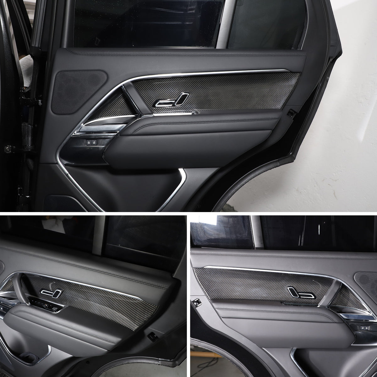 Real Carbon Fiber Interior Door Panel Cover Trim for LR Range Rover Sport 23-24 23