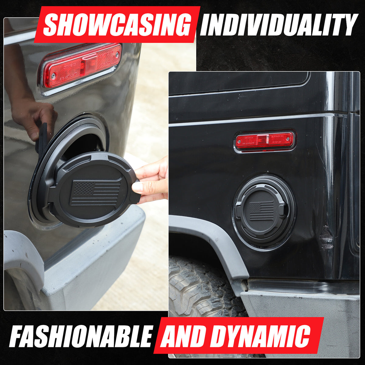 Replace US Flag Door Fuel Tank Cover Gas Lid Cap For Hummer H2 03-09 US 21