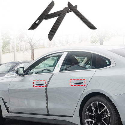 Real Carbon Fiber Outer Door Handle Trim For BMW 4 series G23 430i 440i 2022-23 2
